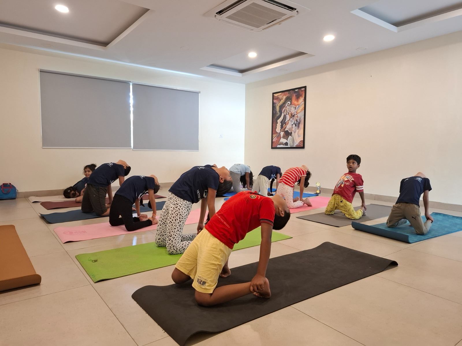 Yoga practice session